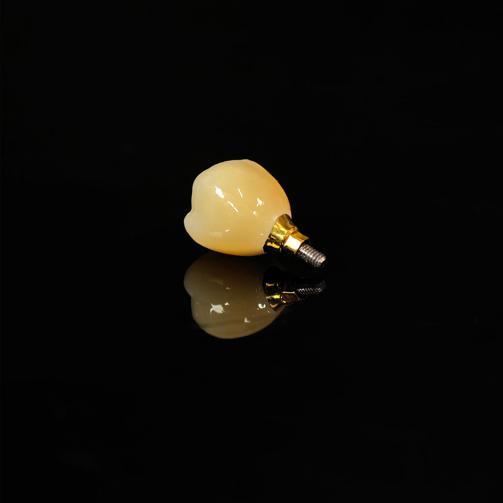 Zirconia Implant Crown With Gold Plating