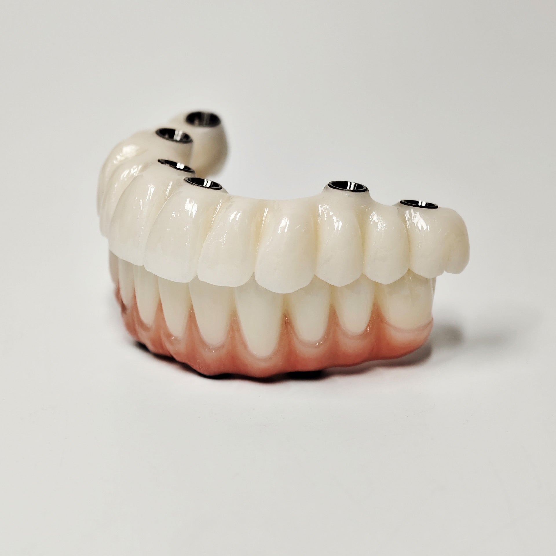 Full-Arch Zirconia Bridge With Ti-Base Abutment