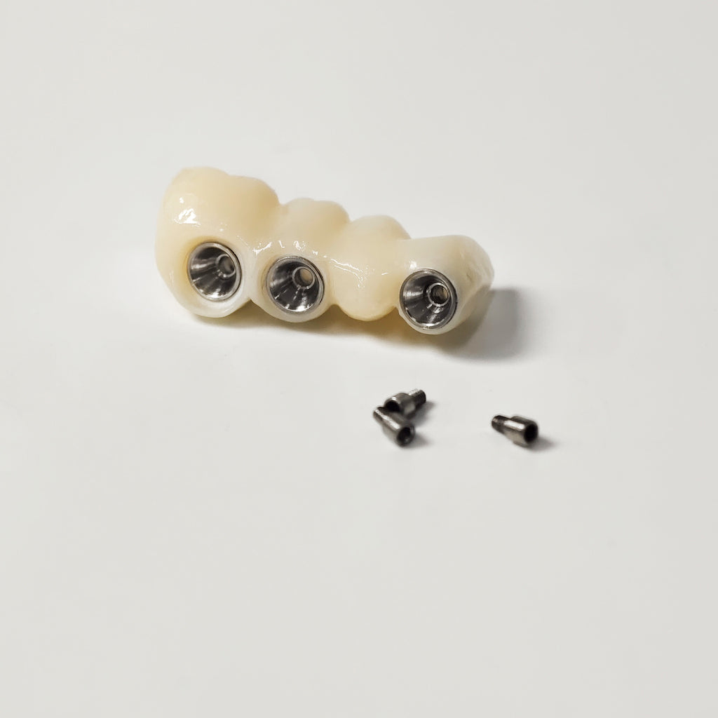 Zirconia Bridge With Ti-Base Screw Retained