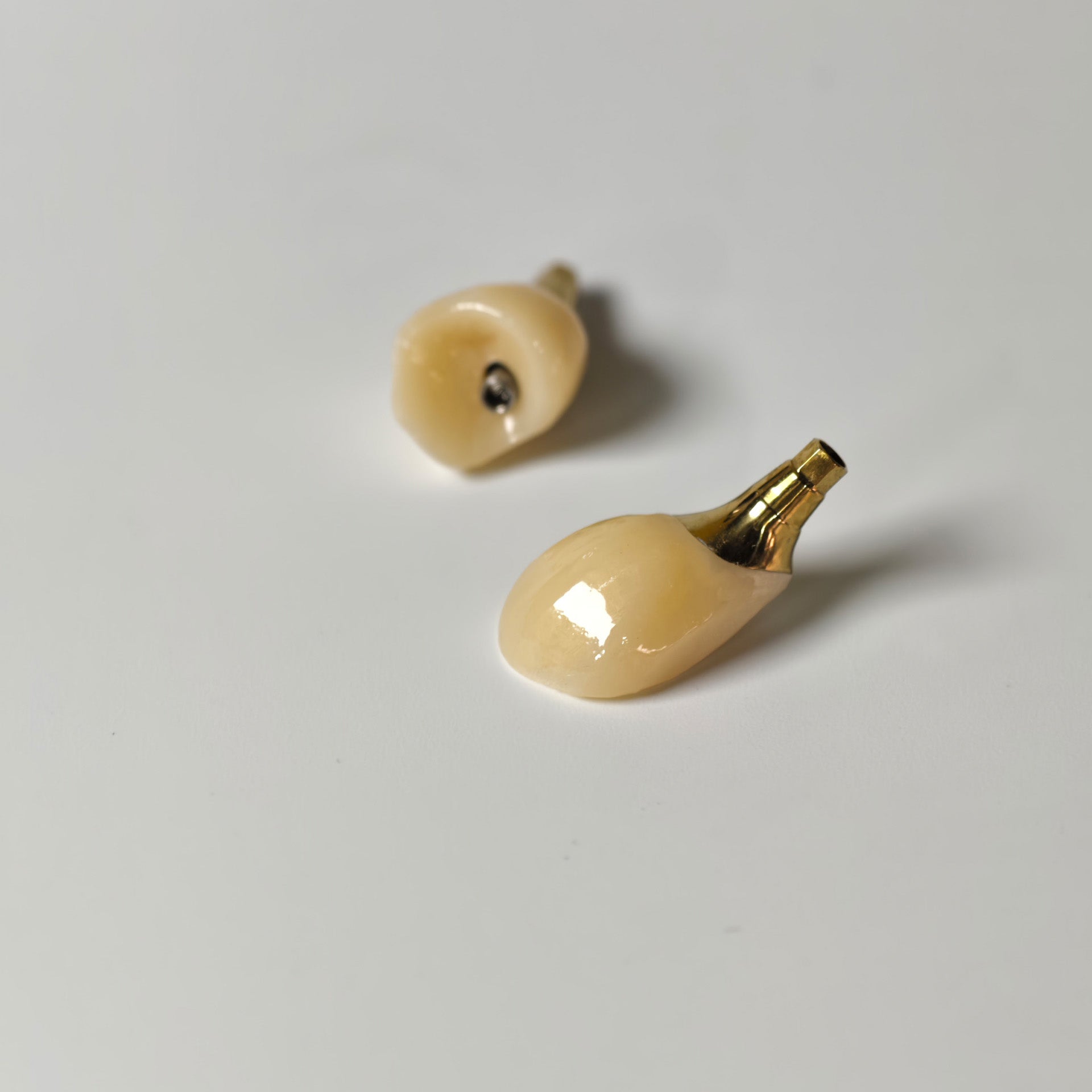 Zirconia Crowns With Gold-Plated Abutment