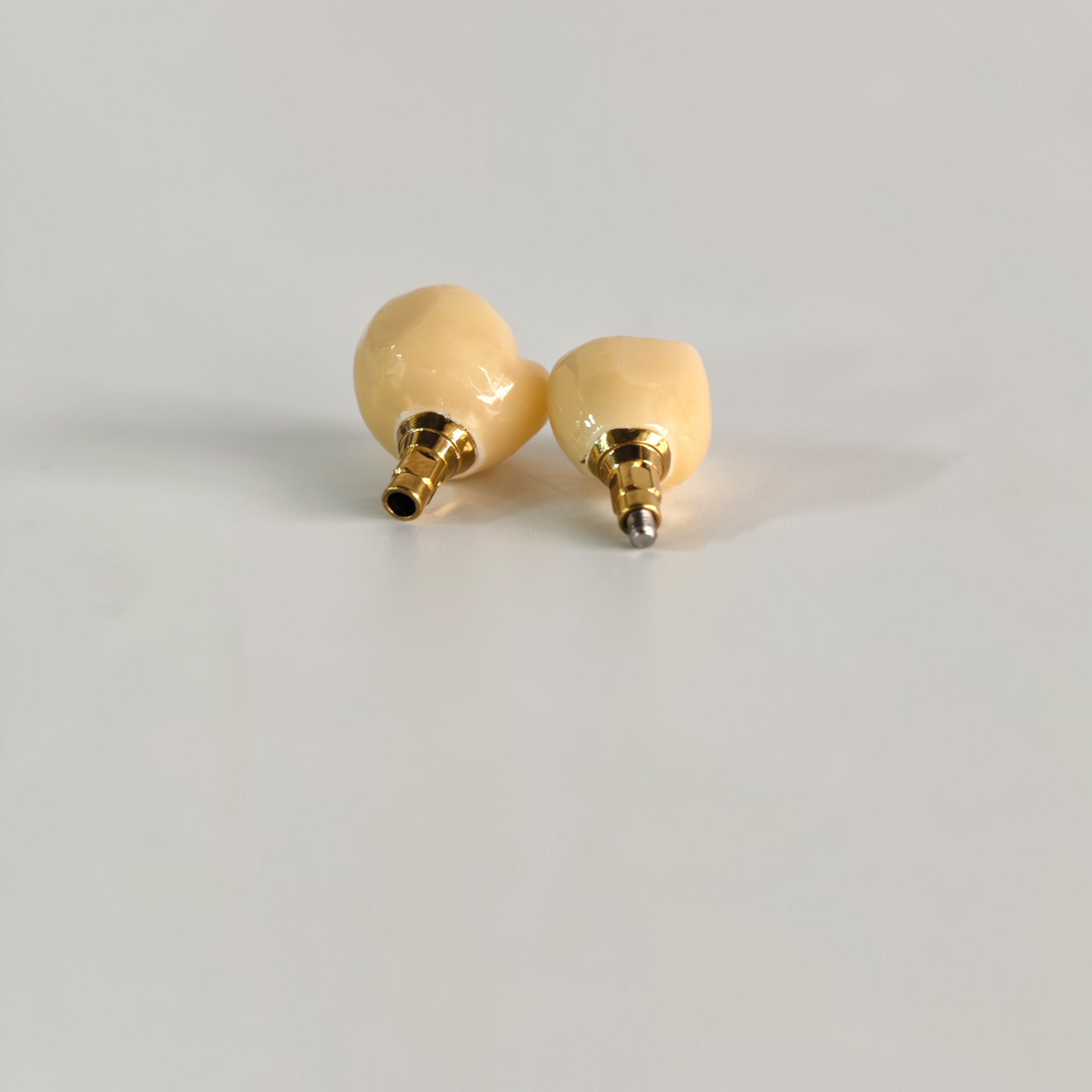 Zirconia Crowns With Screw Retained And Gold-Plated Custom Abutment