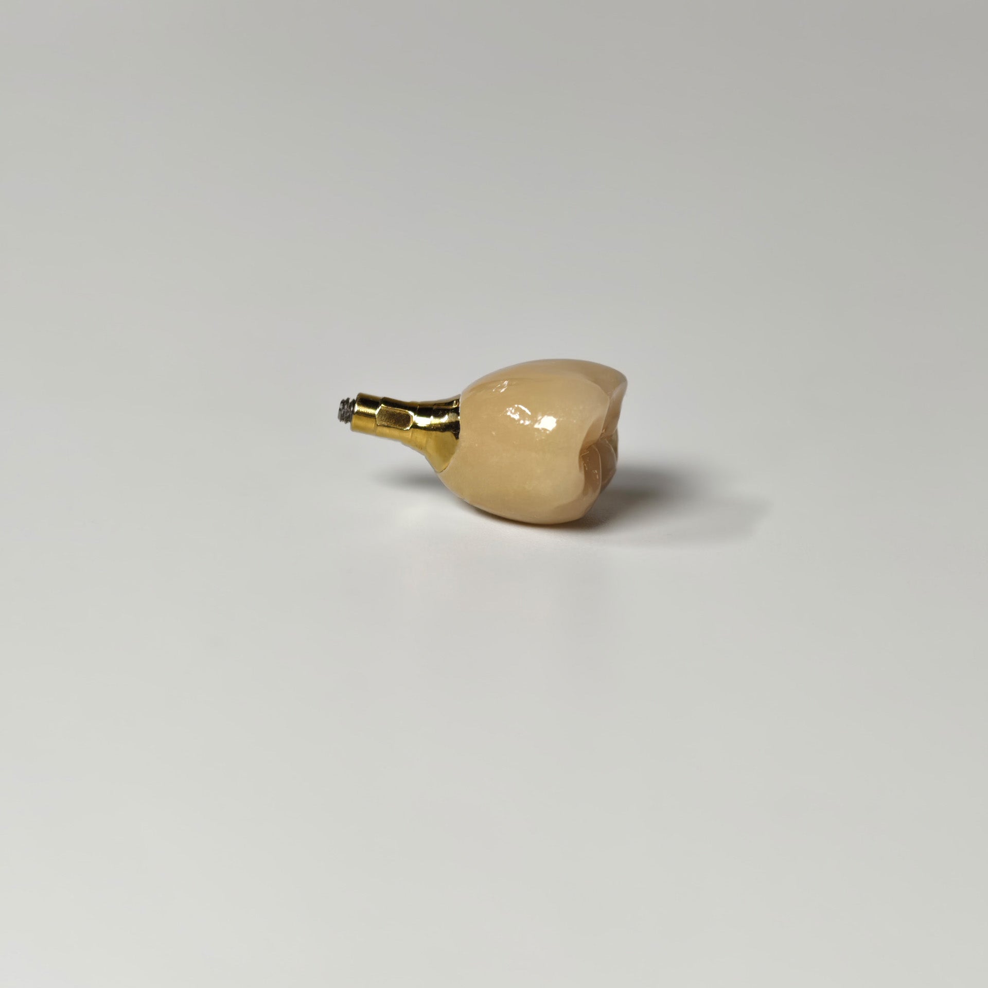 Zirconia Crown With Gold-Plated Abutment