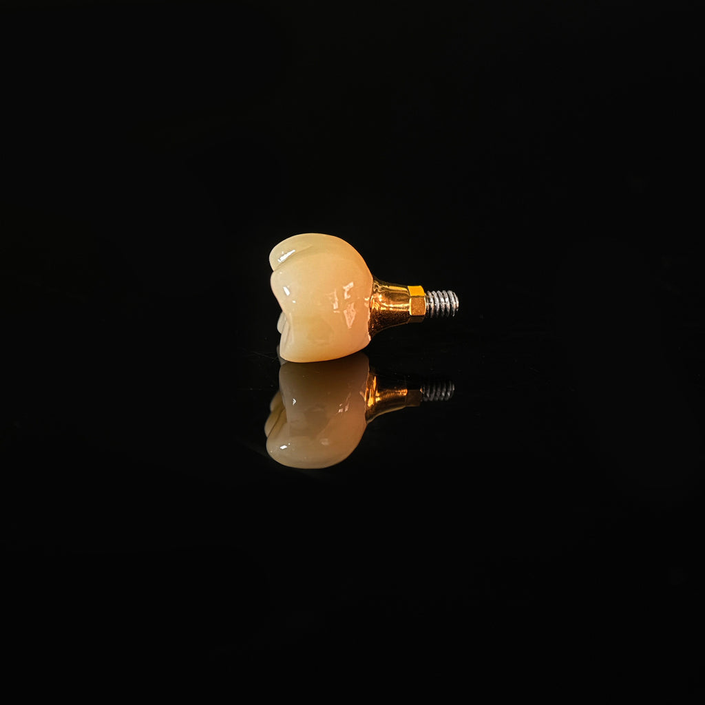 Zirconia Implant Crown With Gold Plating