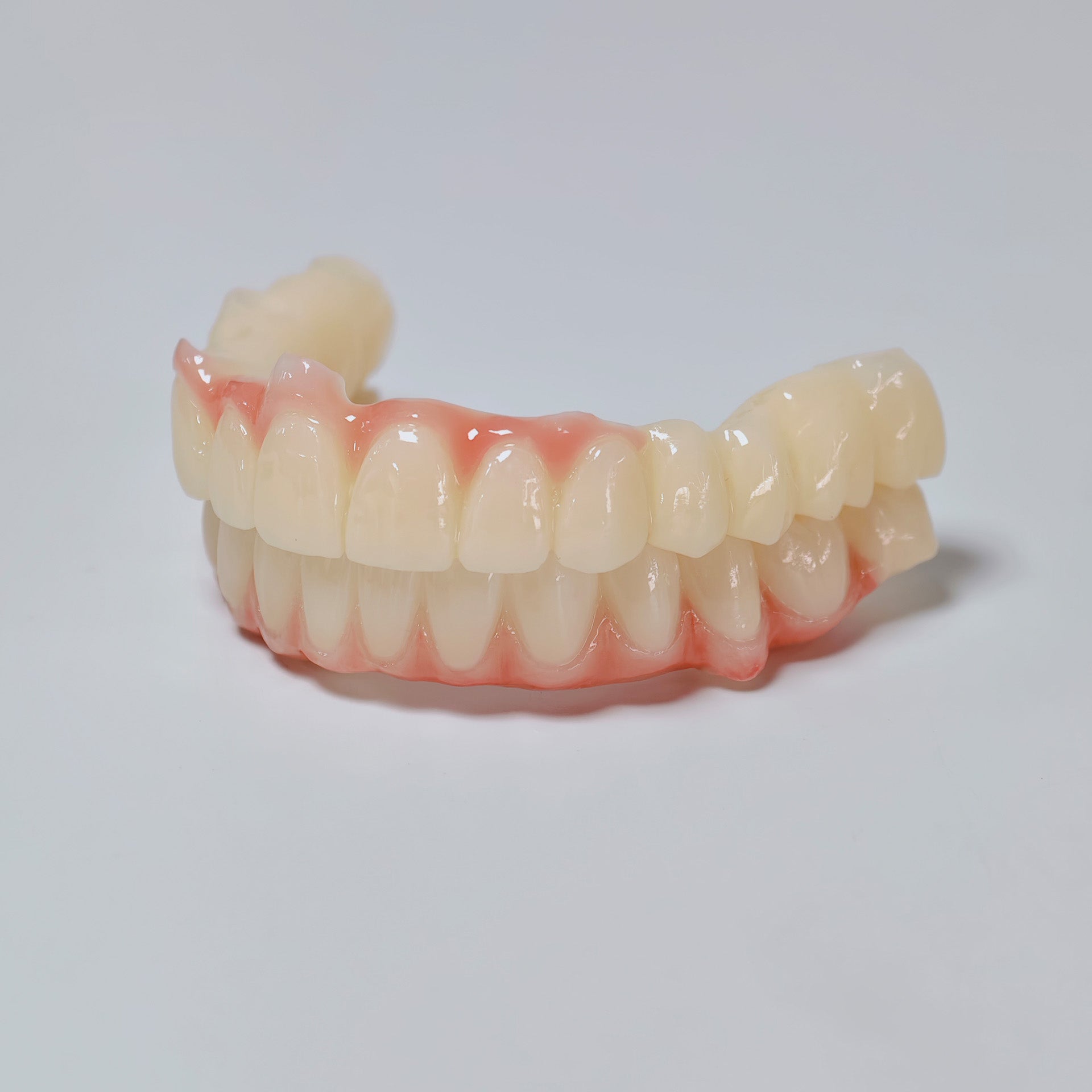Full-Arch Zirconia Bridge And PMMA Bridge With Cement Retained