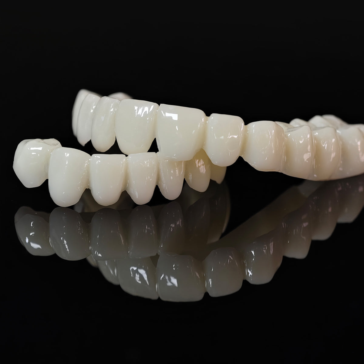 PMMA Bridge With Open Shell Preparing For Full Arch Dental Implants