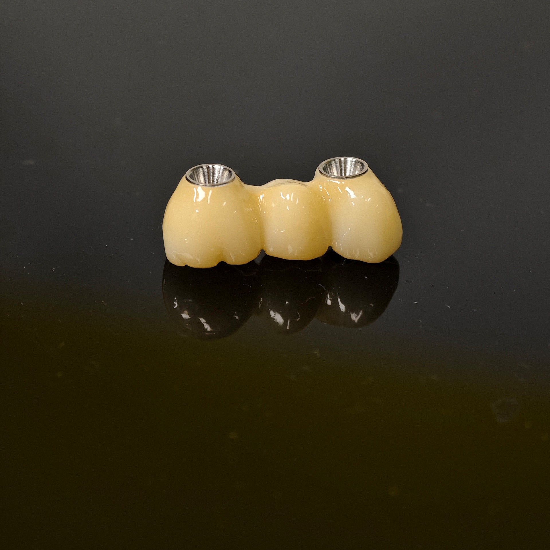 Zirconia Bridge With Ti-Base Screw Retained