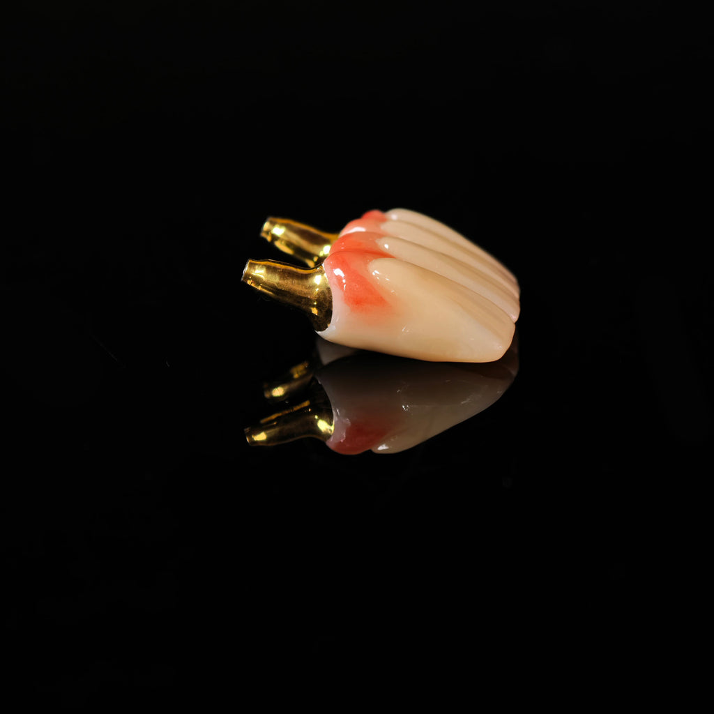 Zirconia Implant Bridge With Gold Plating