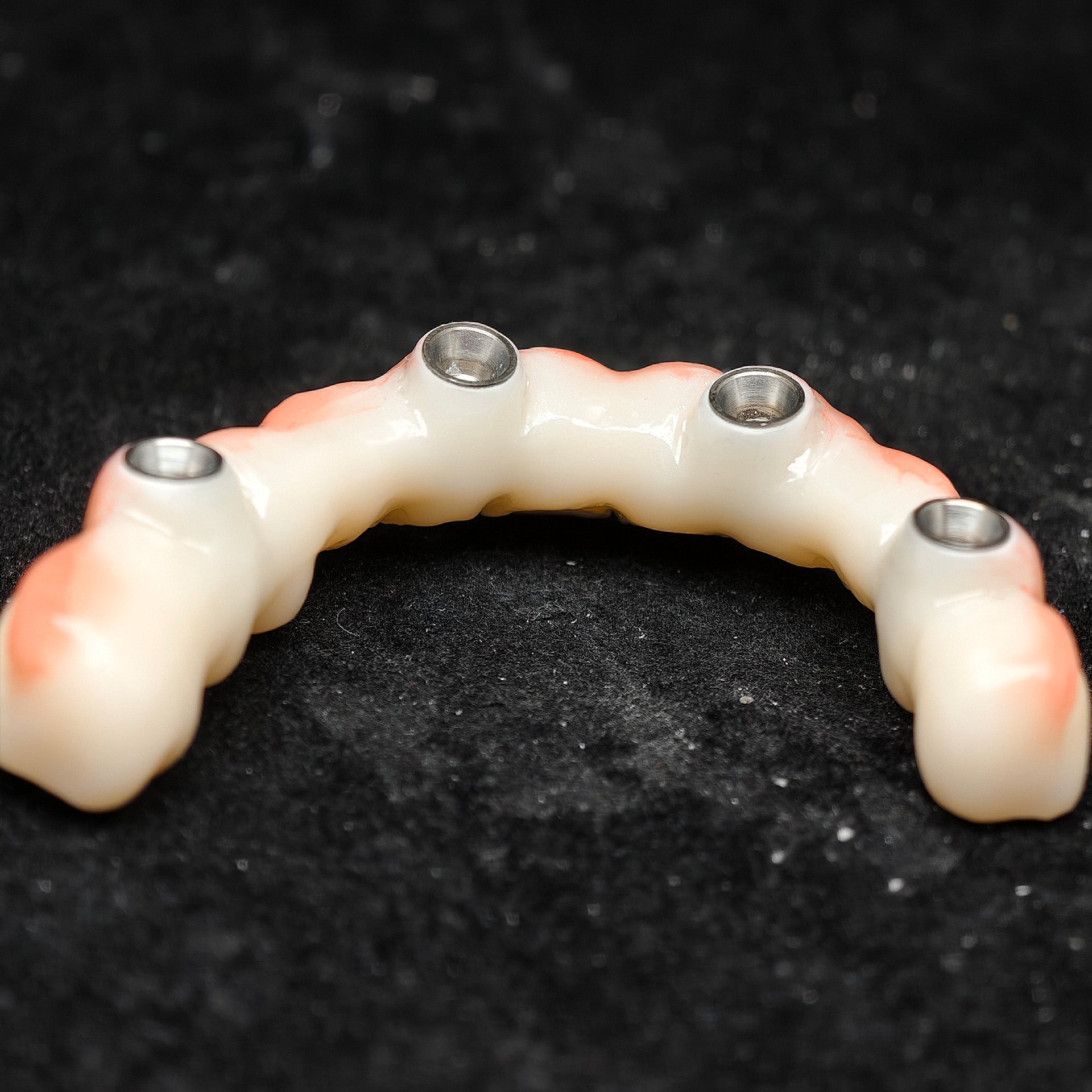 All On 4 Zirconia Bridge With Ti-Base Screw Retained Trying For Full Arch Restoration
