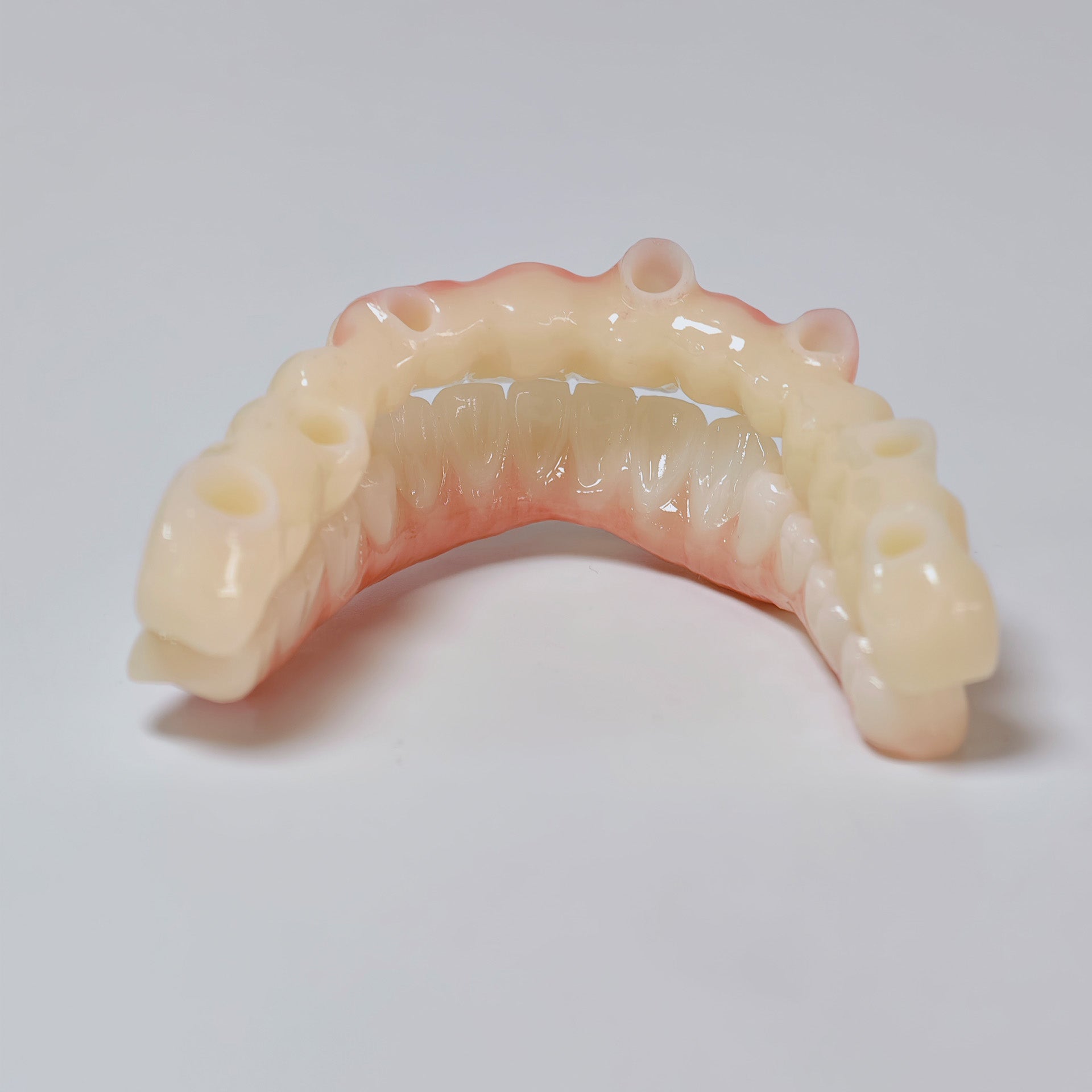 Full-Arch Zirconia Bridge And PMMA Bridge With Cement Retained