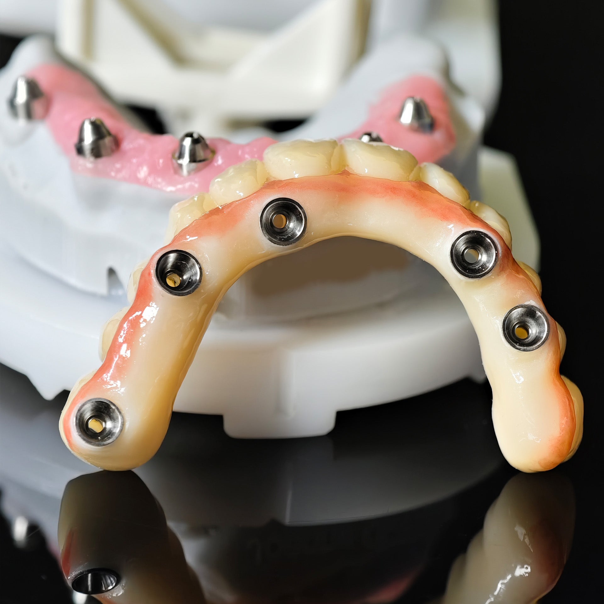 All On 5 Zirconia Bridge With Ti-Base Screw Retained Trying For Full Arch Restoration