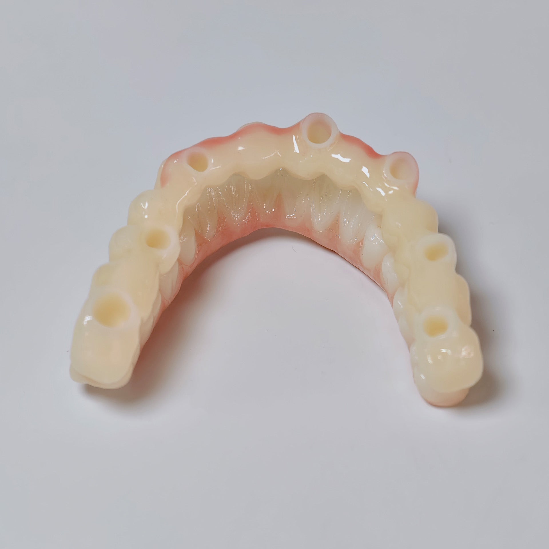 Full-Arch Zirconia Bridge And PMMA Bridge With Cement Retained