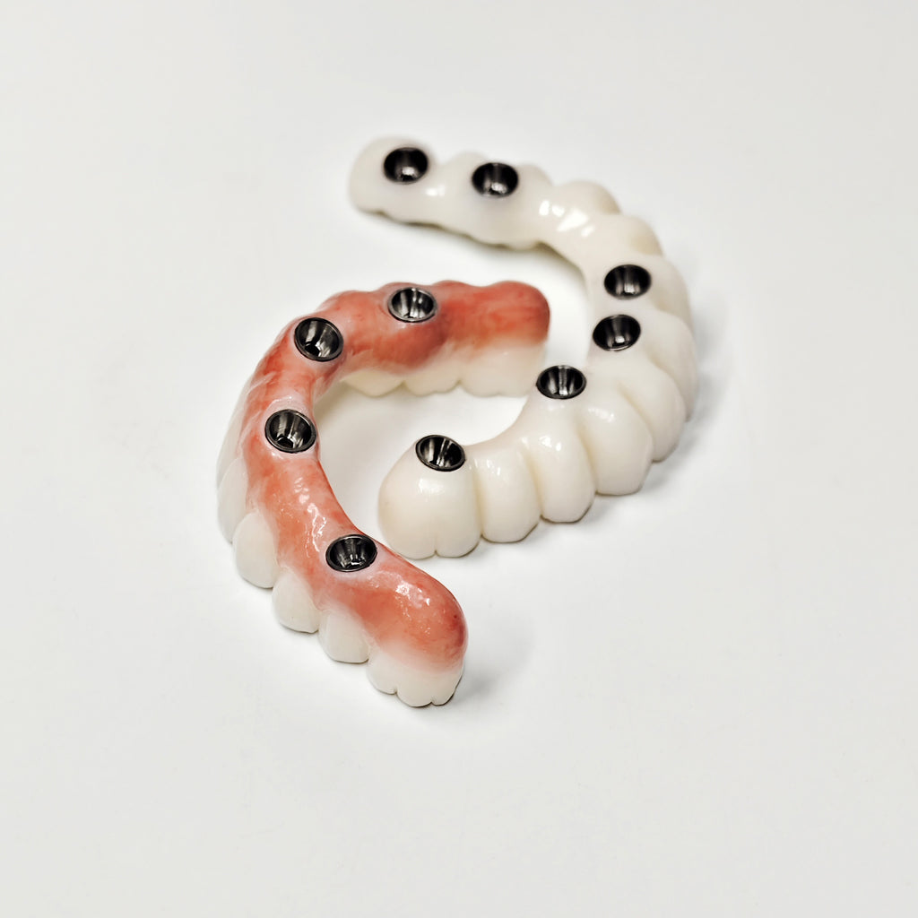 Full-Arch Zirconia Bridge With Ti-Base Abutment