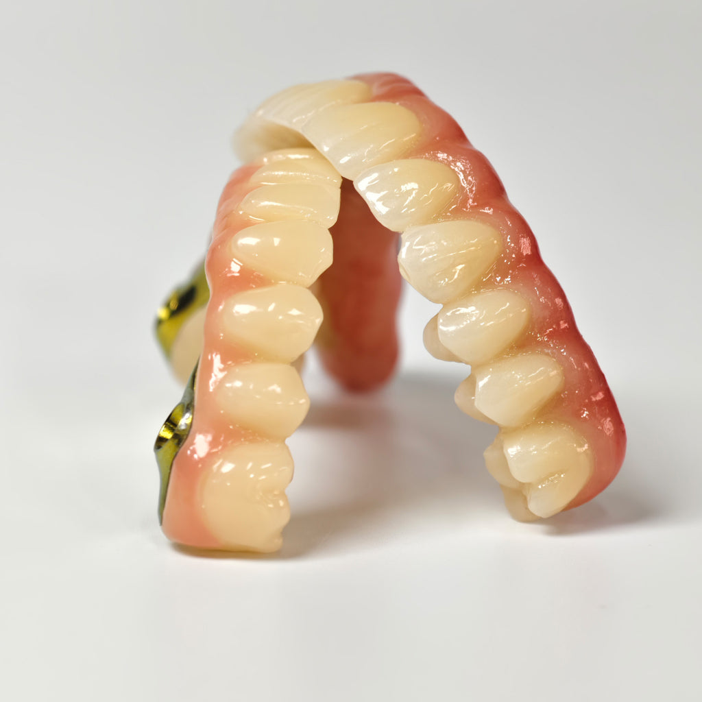 Ti-Bar Titanium Nitride Metal Frame With Zirconia Bridge For Full Arch Restoration