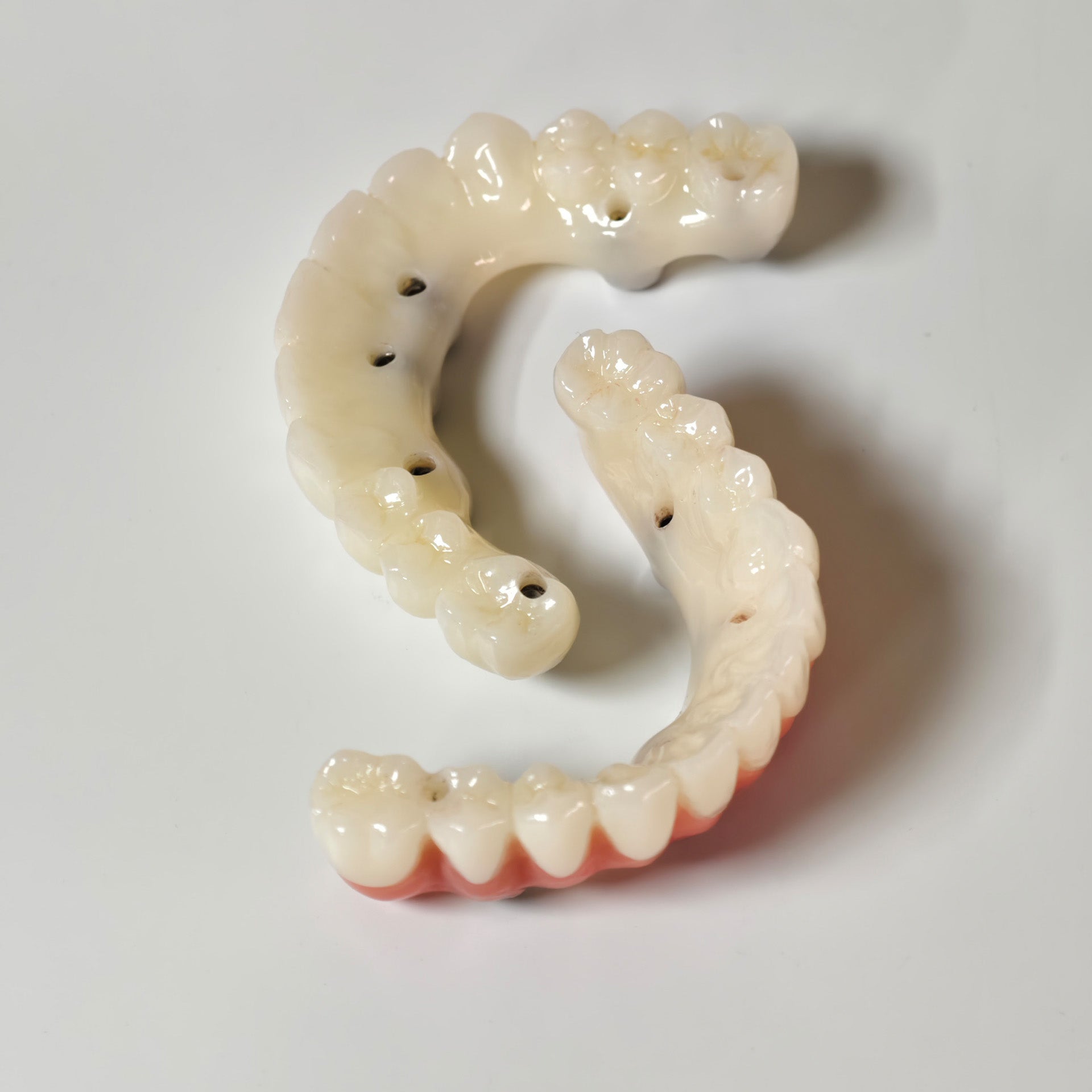 Full-Arch PMMA Bridge With Ti-Base Screw Retained