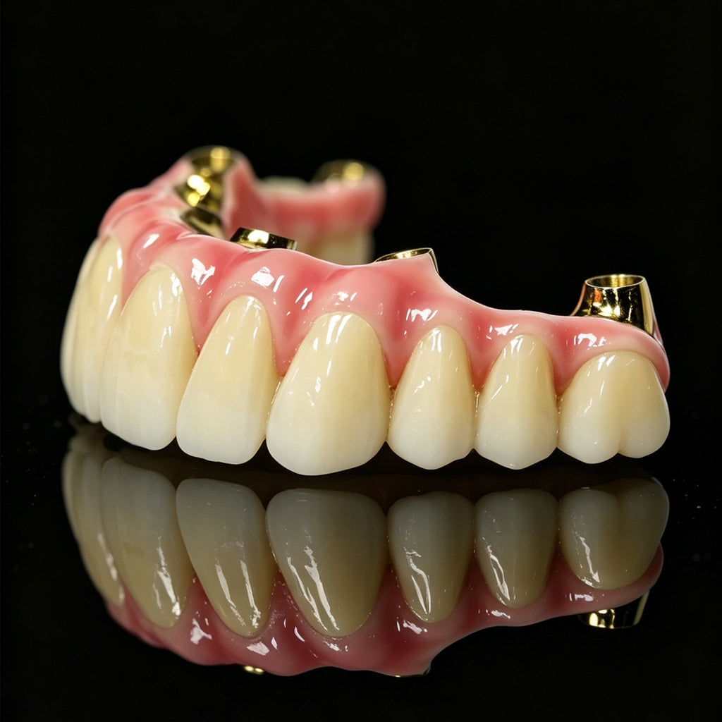 Malo Bridge With Gold-Plated Titanium Framework And A Gold Crown