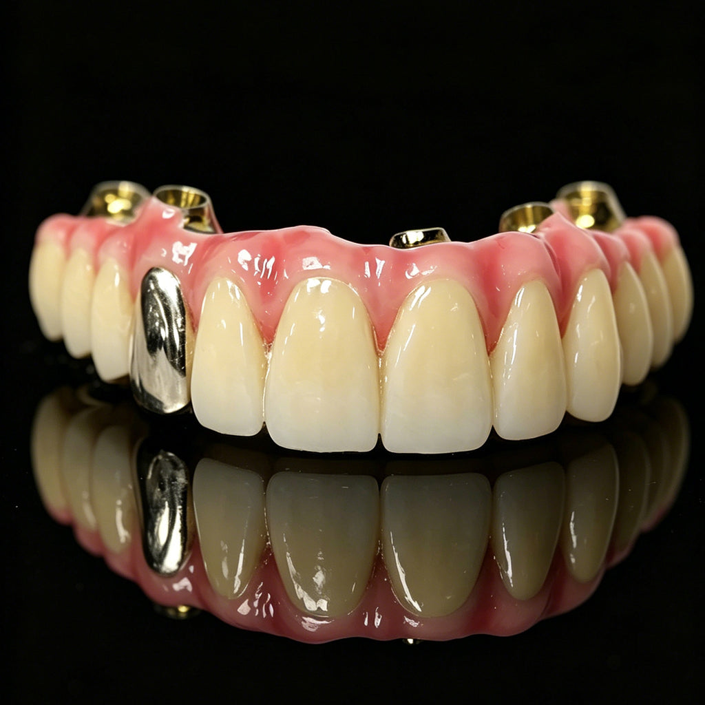 Malo Bridge With Gold-Plated Titanium Framework And A Gold Crown