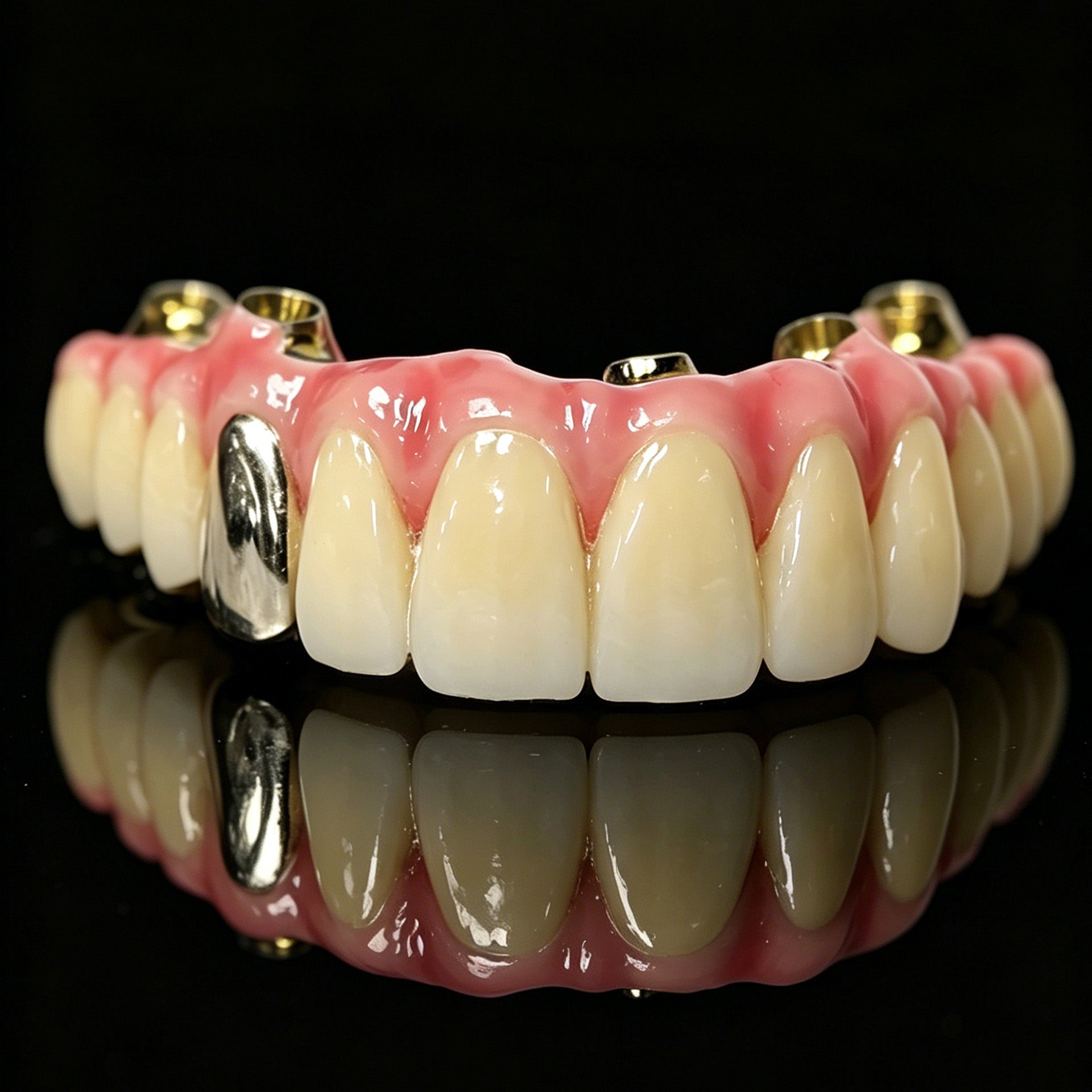 Malo Bridge With Gold-Plated Titanium Framework And A Gold Crown