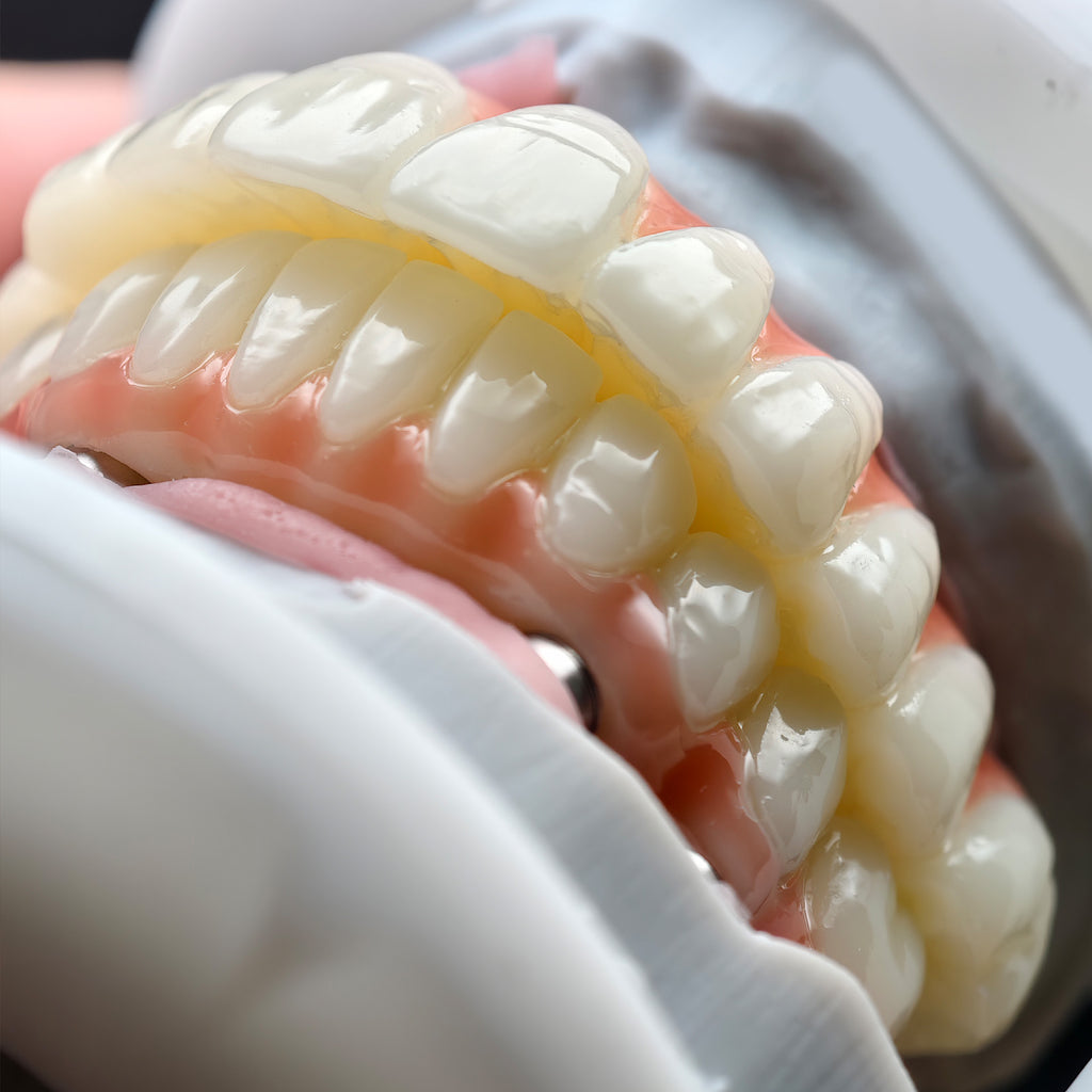 PMMA Bridge With Ti-Base Screw Retained Trying For Full Arch Restoration
